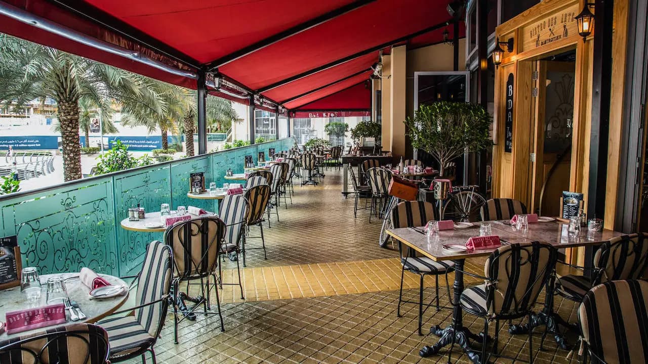Restaurant setting in Dubai